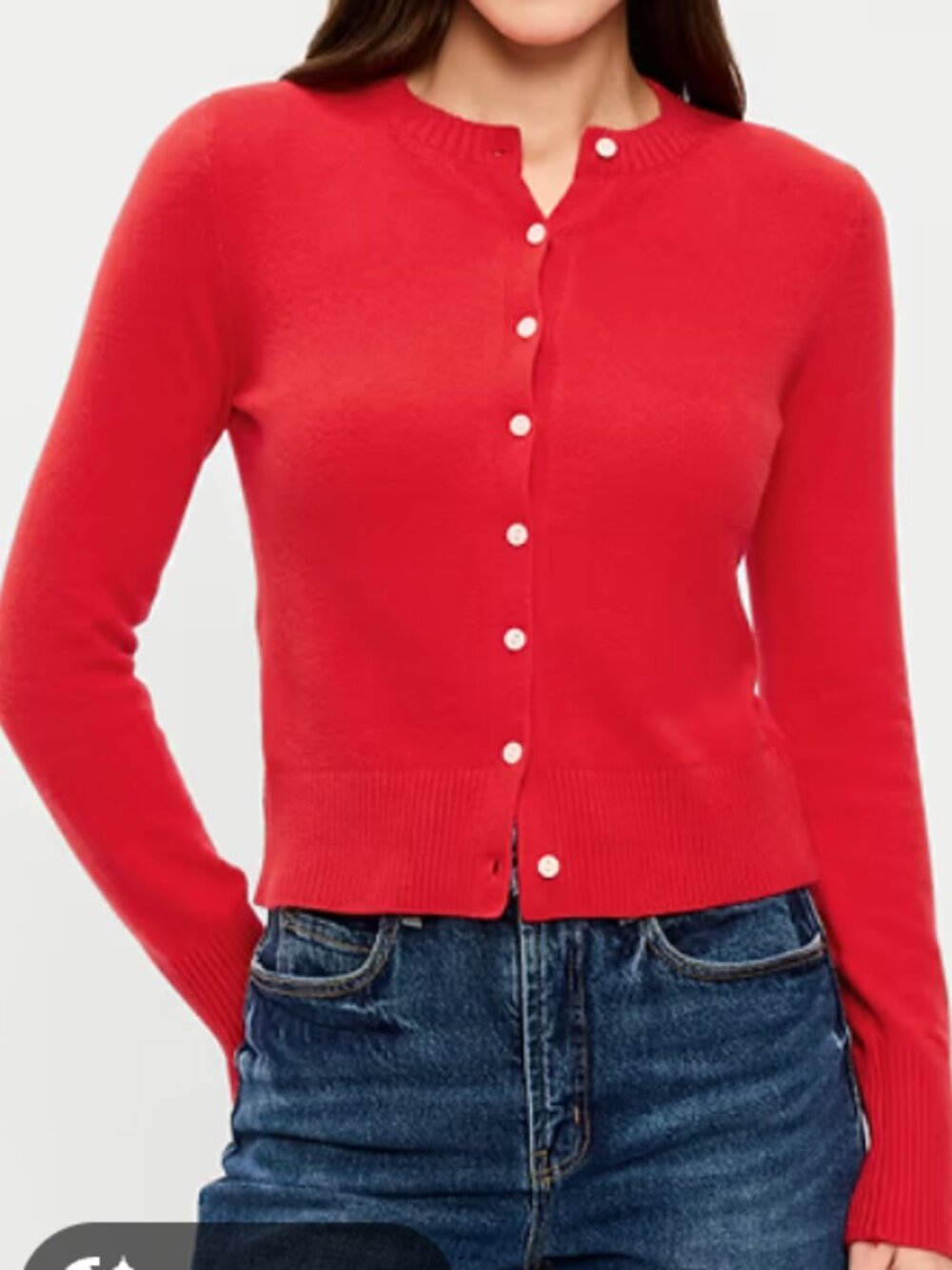 Old Navy SoSoft Crew-Neck Cardigan - Red